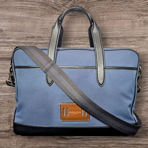 COACH F31277 Men's Hamilton Two Way Bag, Cordura® Nylon Leather, Denim 2018 - Picture 1 of 9